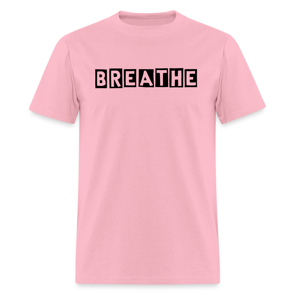 Unisex Breathe Print T Shirt - pink