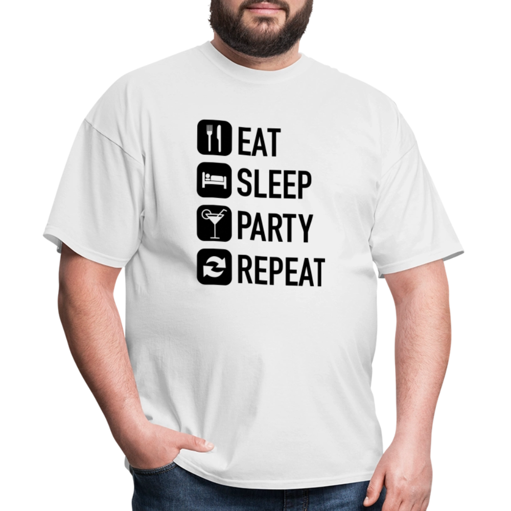Unisex Classic Custom Party Repeat T Shirt - white