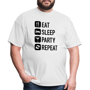 Unisex Classic Custom Party Repeat T Shirt - white