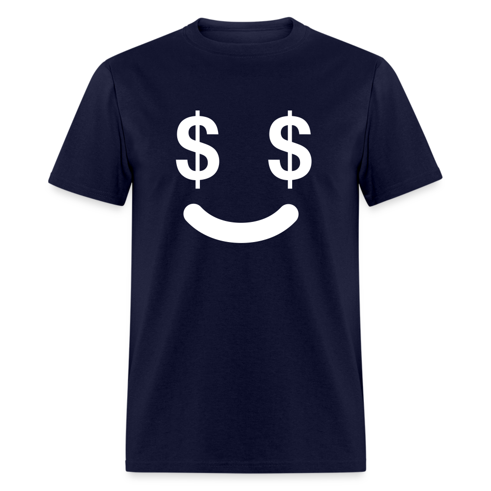 Unisex  Money Face Print T Shirt - navy