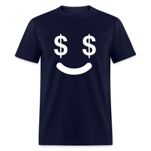 Unisex  Money Face Print T Shirt - navy