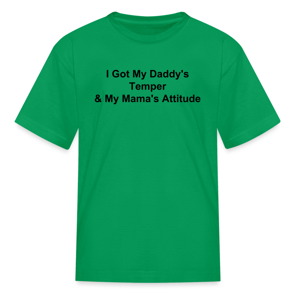 Kids Unisex Attitude Custom T Shirt - kelly green