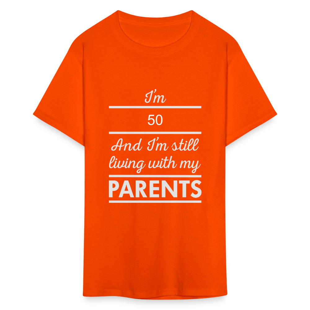 Unisex Classic 50 Print T Shirt - orange