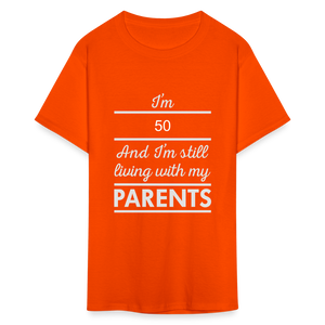 Unisex Classic 50 Print T Shirt - orange