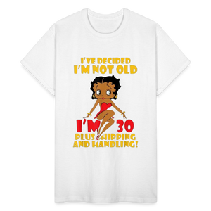 Women's Gildan Cotton I'm Not Old Print T Shirt - white