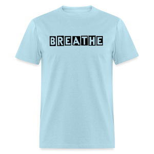 Unisex Breathe Print T Shirt - powder blue