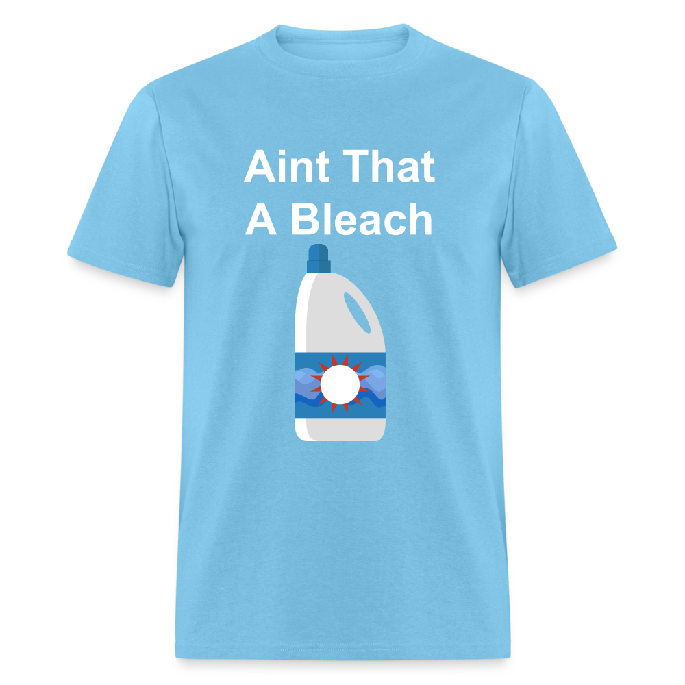 Unisex Bleach Print T Shirt - aquatic blue