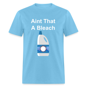 Unisex Bleach Print T Shirt - aquatic blue