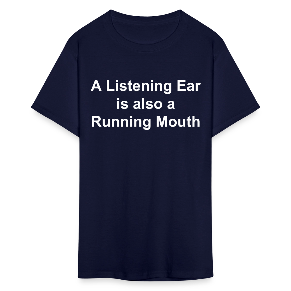 Unisex Classic Custom Running Mouth T Shirt - navy