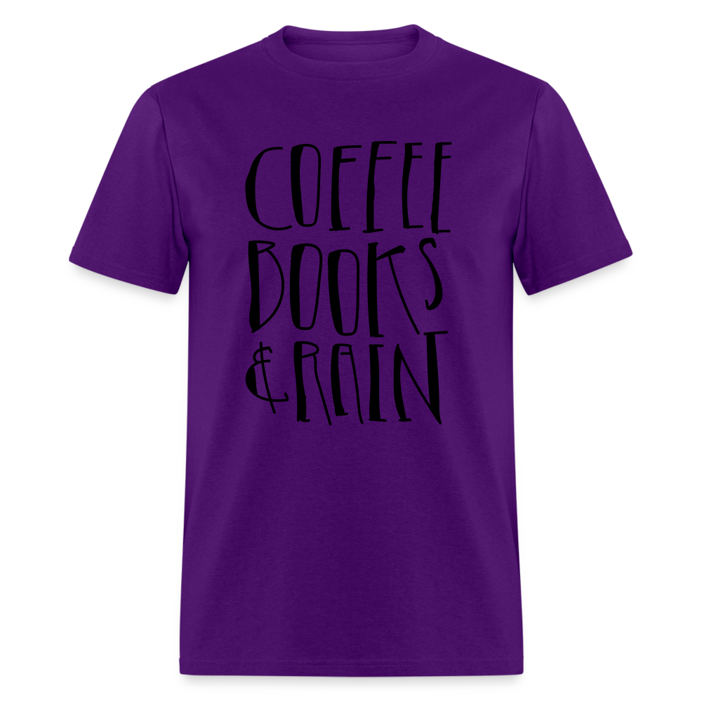 Unisex Coffee Print T Shirt - purple