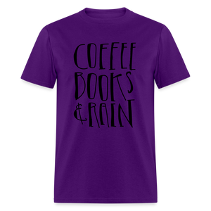 Unisex Coffee Print T Shirt - purple