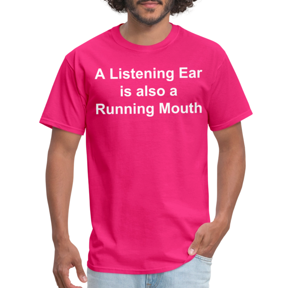 Unisex Classic Custom Running Mouth T Shirt - fuchsia