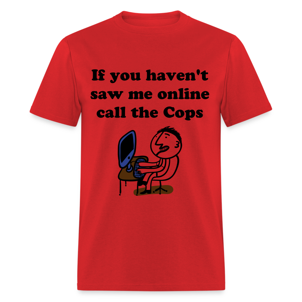 Unisex Social Media Print T Shirt - red