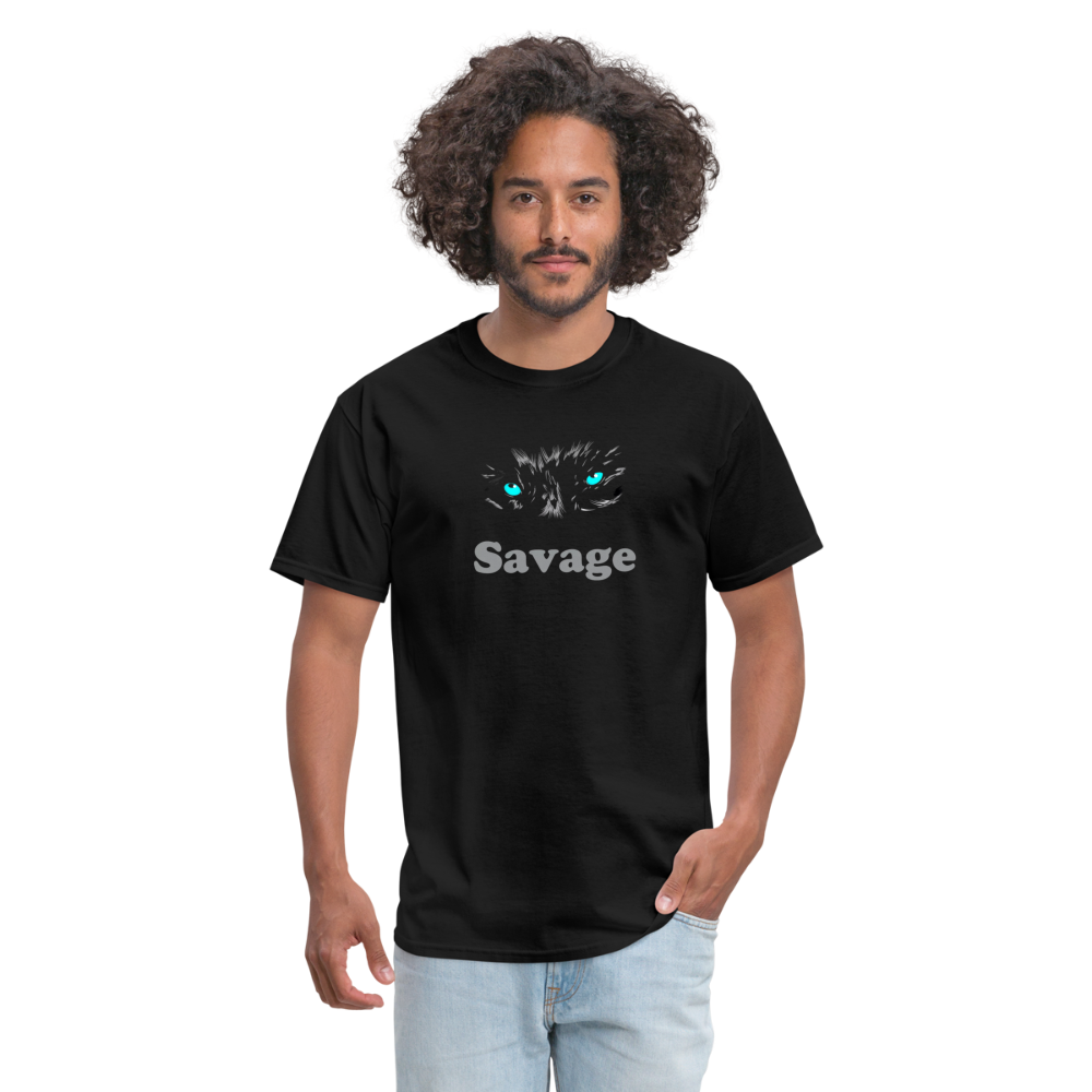 Unisex Savage Print T Shirt - black