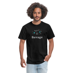 Unisex Savage Print T Shirt - black