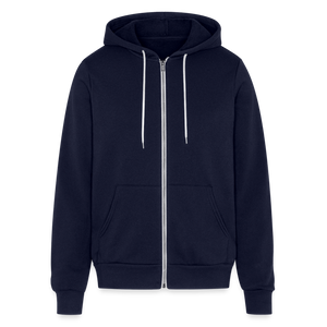 Bella + Canvas Unisex Full Zip Eagles Print Hoodie - navy