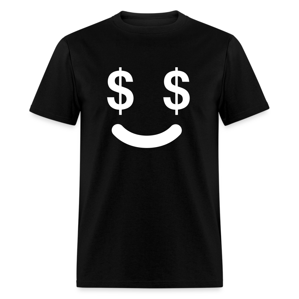 Unisex  Money Face Print T Shirt - black