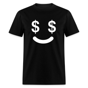 Unisex  Money Face Print T Shirt - black