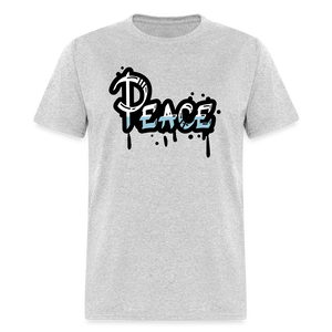 Unisex Peace Print T Shirt - heather gray