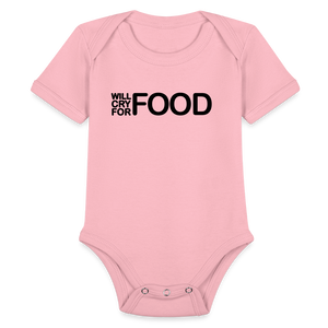 Babies Unisex Short Sleeve Baby Bodysuit - light pink