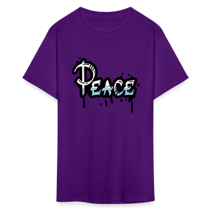 Unisex Peace Print T Shirt - purple