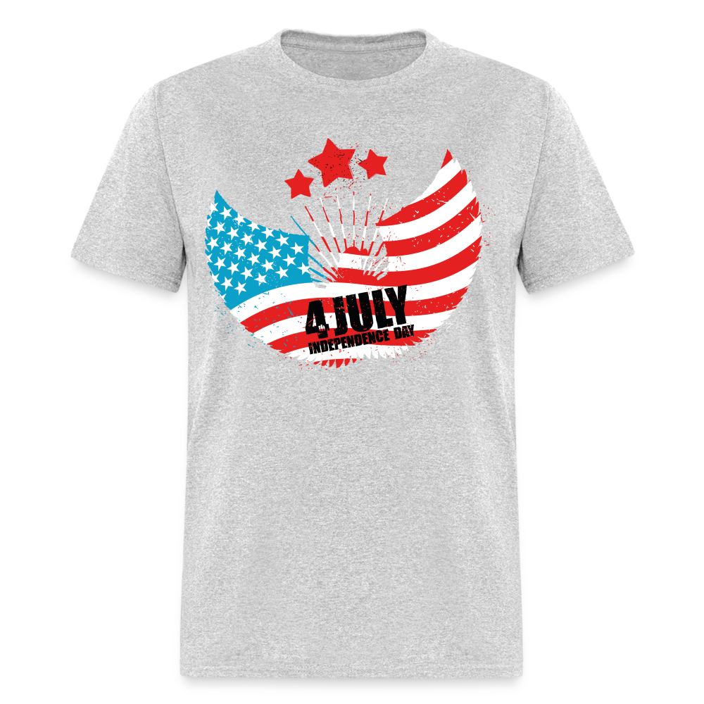 Unisex 4th Of July Print T Shirt - heather gray