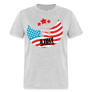 Unisex 4th Of July Print T Shirt - heather gray