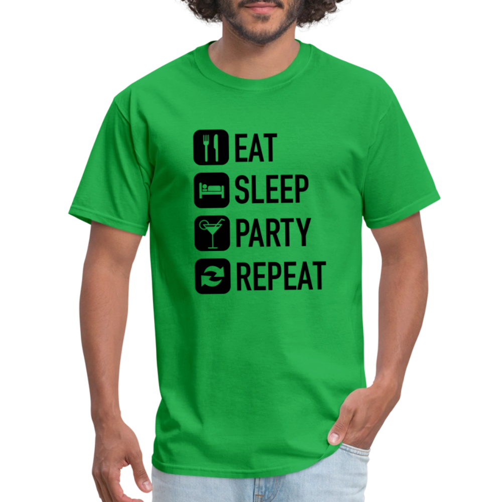 Unisex Classic Custom Party Repeat T Shirt - bright green
