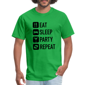 Unisex Classic Custom Party Repeat T Shirt - bright green