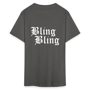 Unisex Bling Bling Print T Shirt - charcoal