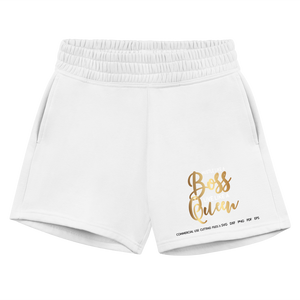 Women's Jogger Boss Queen Print Shorts - white