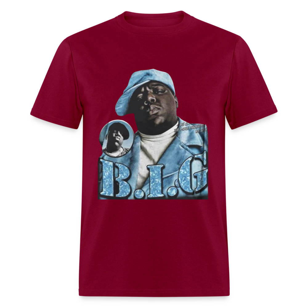 Unisex Classic Biggie Print T Shirt - burgundy