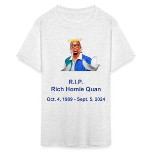 Unisex  RIP Rich Homie Quan Print T Shirt - light heather gray