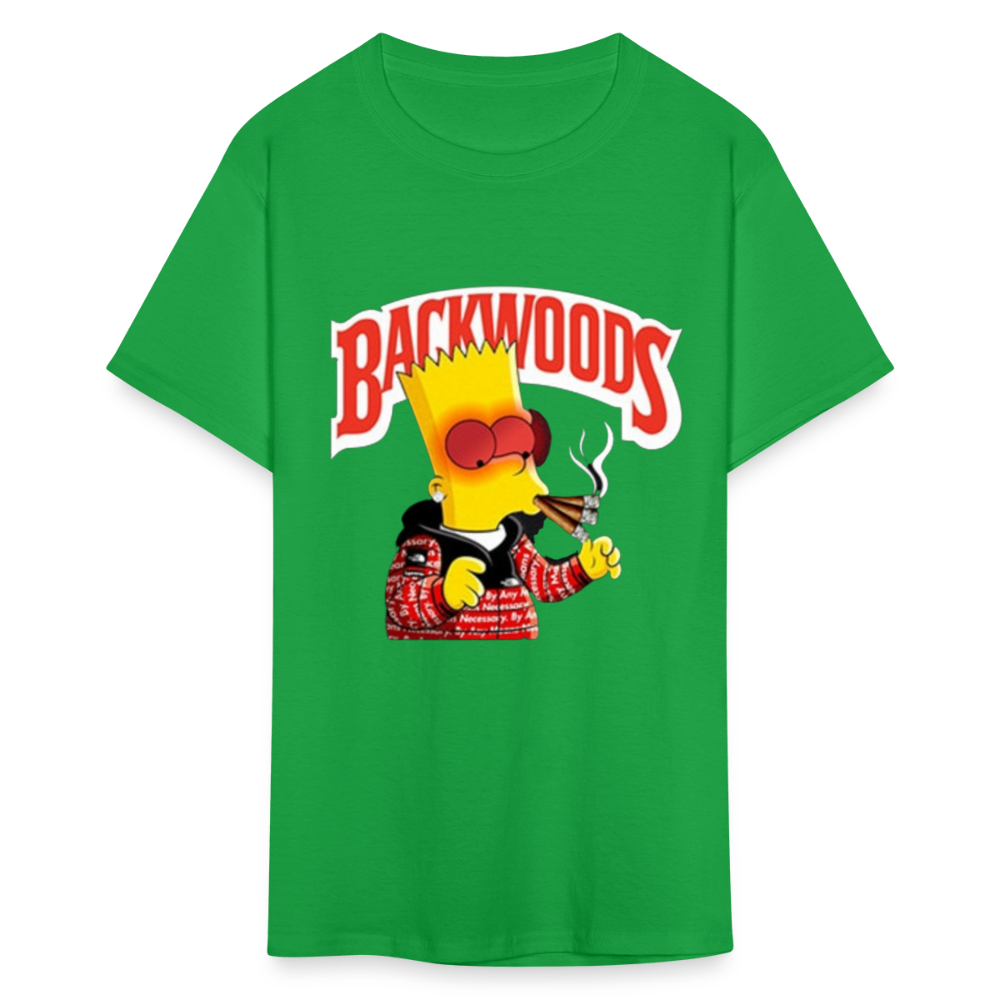 Unisex Backwoods Bart Print T Shirt - bright green