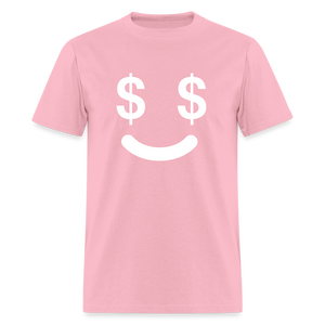 Unisex  Money Face Print T Shirt - pink