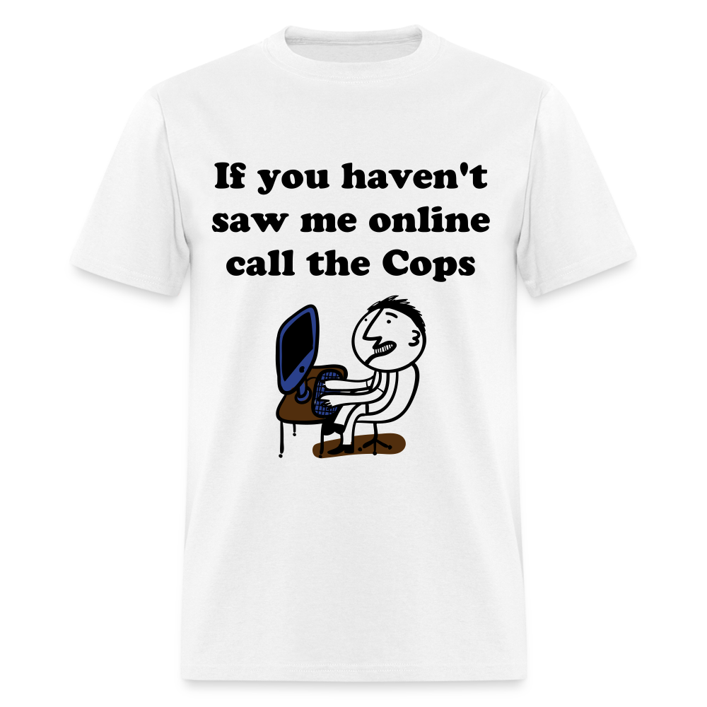 Unisex Social Media Print T Shirt - white