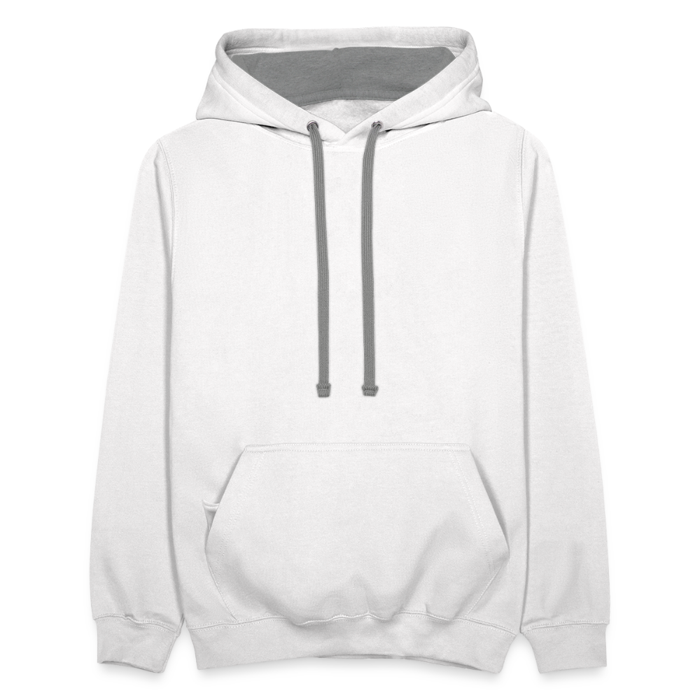 Boys Contrast Thug Life Print Hoodie - white/gray