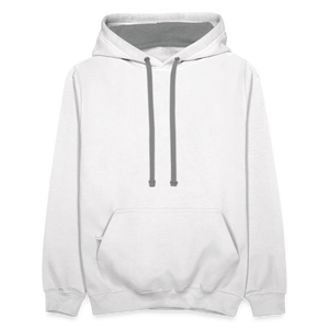 Boys Contrast Thug Life Print Hoodie - white/gray