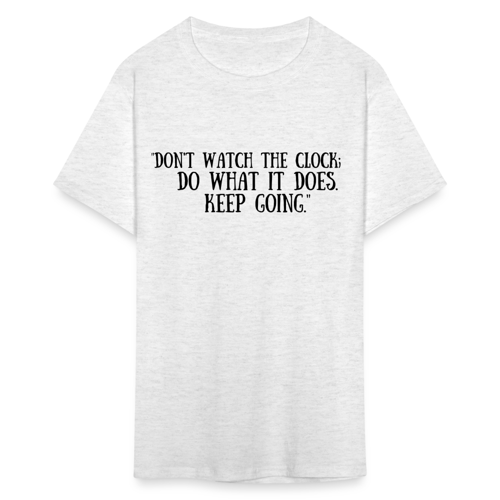 Unisex Classic  Watch the Clock Print T Shirt - light heather gray