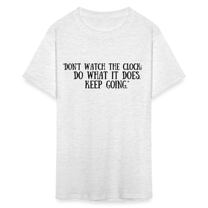 Unisex Classic  Watch the Clock Print T Shirt - light heather gray