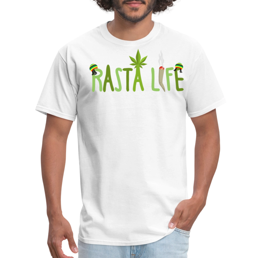 Unisex Classic Custom Rasta T Shirt - white