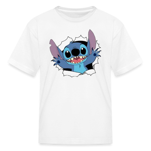 Kids and Babies Unisex Stitch Print  T-Shirt - white