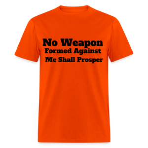 Adult Unisex  No Weapon Print T Shirt - orange