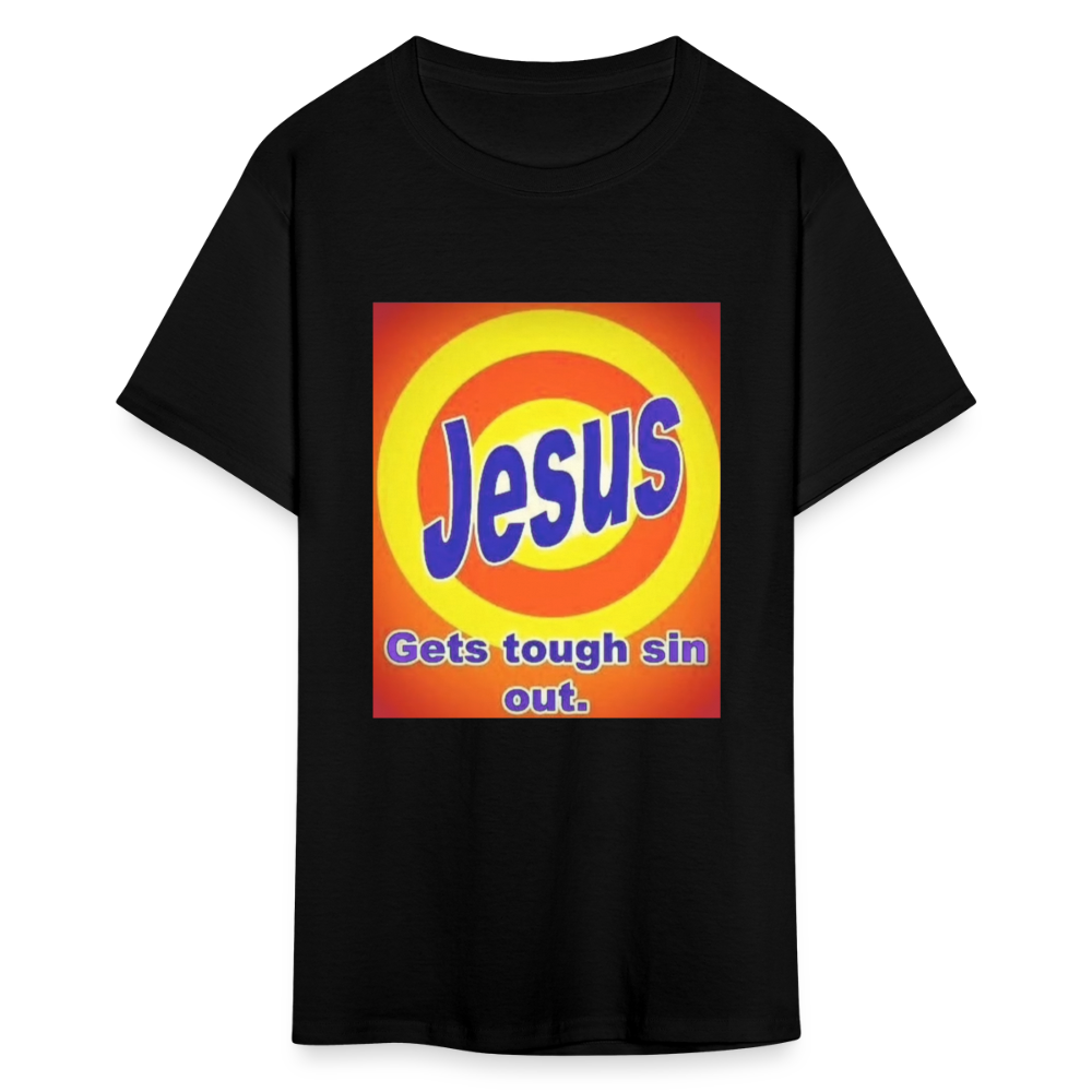 Unisex Classic Jesus Print T Shirt - black