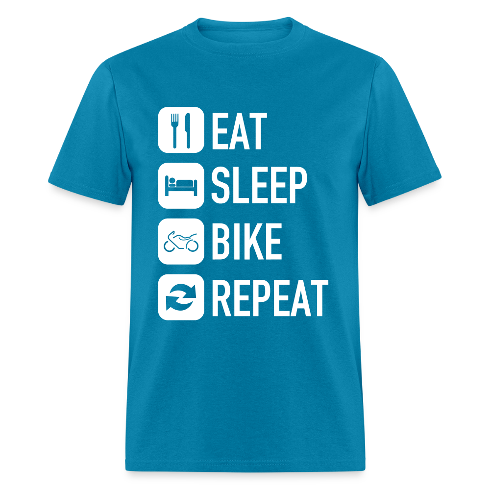 Unisex Classic Custom Sleep Repeat T Shirt - turquoise