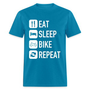 Unisex Classic Custom Sleep Repeat T Shirt - turquoise