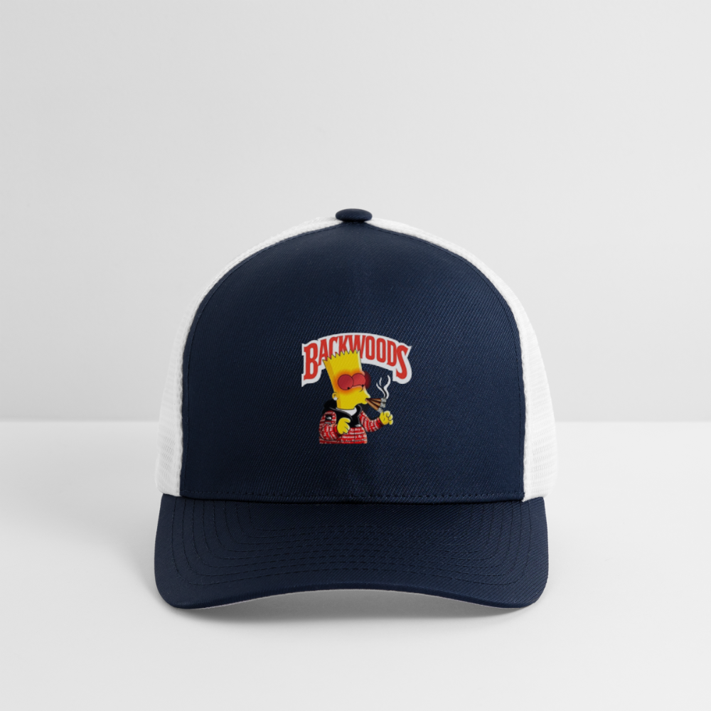 Flexfit Fitted Baseball Cap - navy/white