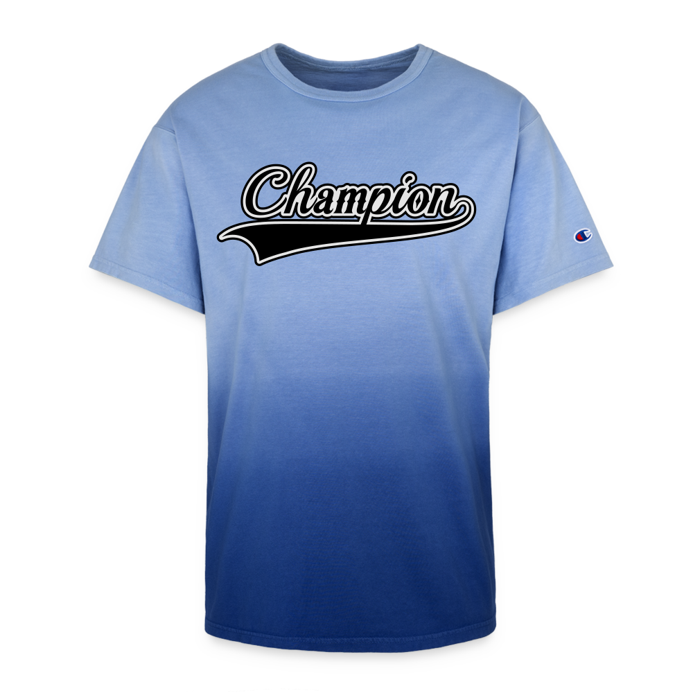 Champion Dip Dye Print T Shirt - royal ombre