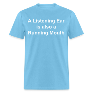 Unisex Classic Custom Running Mouth T Shirt - aquatic blue