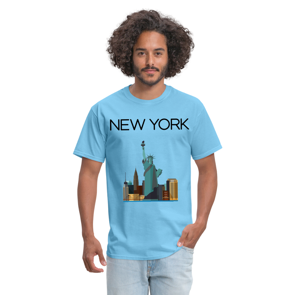 Unisex Classic  New York T Shirt - aquatic blue